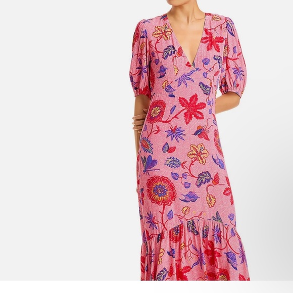 Rhode midi bubble sleeve dress - Picture 1 of 4